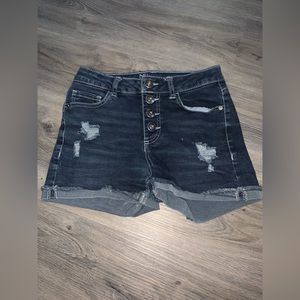 Women’s Button Blue Jean Shorts Size 1